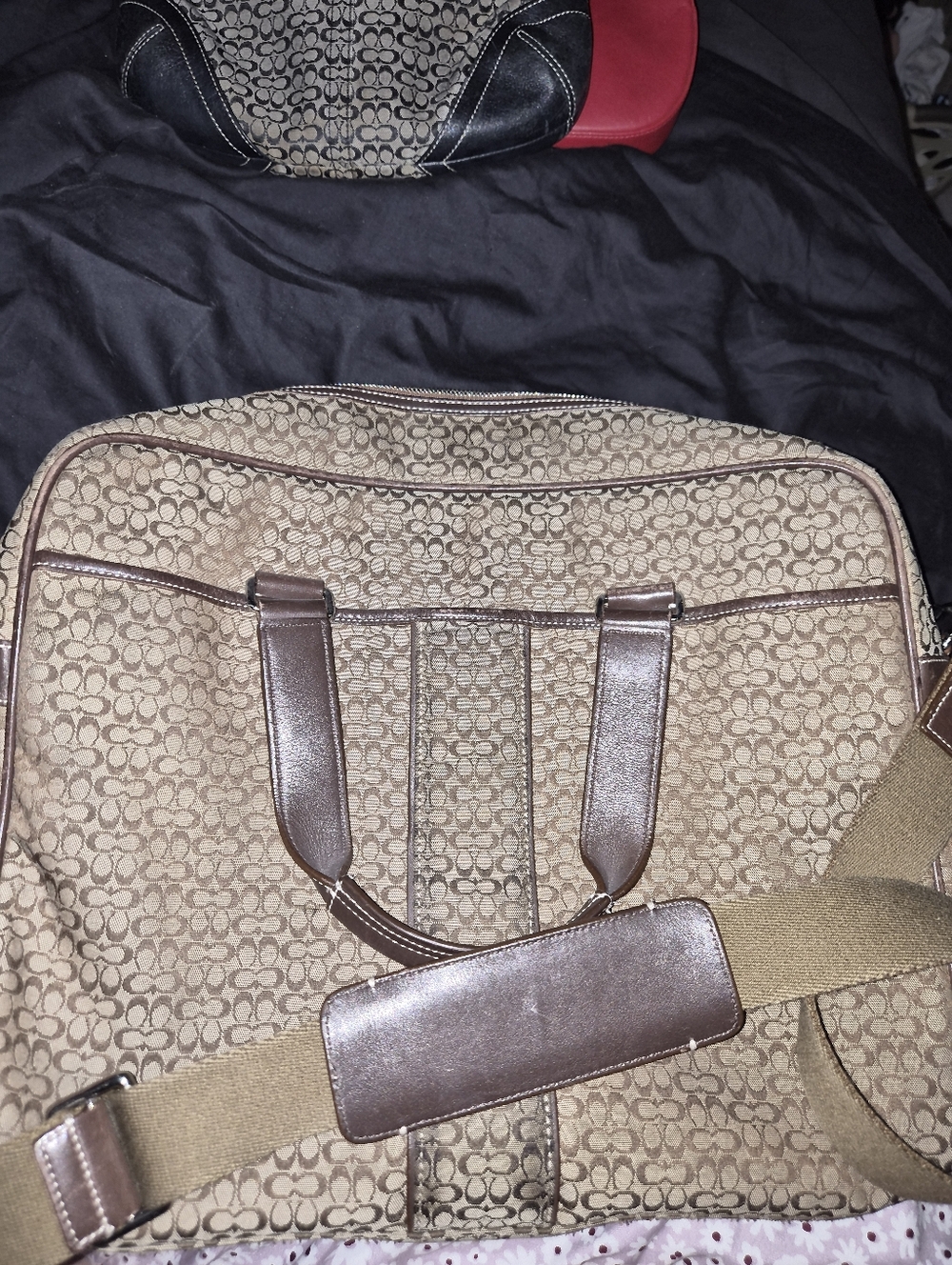 Coach Brown Signature Canvas Laptop Briefcase - Picture 7 of 7
